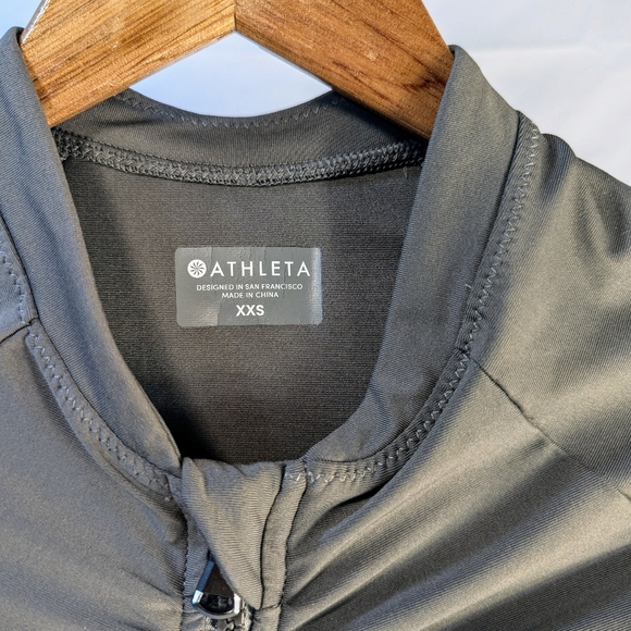 Athleta Gray Rashguard UPF 50 Sz XXS - Picture 5 of 9